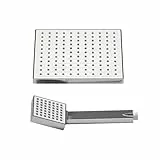 JOHO ABS Kopfbrause Eckig Regendusche Duschkopf mit Handbrause, 8 Zoll Brausekopf Quadratisch Einbauduschkopf Mit Anti-Kalk Düsen 20x20cm Chrom