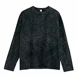 MODJEANS Langarm Pullover Herren – Größe XL, Dunkelblau – 100% Baumwolle Sweatshirt im Vintage Stone Washed Look