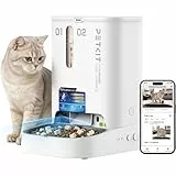 PETKIT YumShare Dual-Hopper 2 Futterautomat Katze 2 Näpfe Mit Kamera, Gesichtserkennung für Mehrere Katzen,5L Katzen Futterautomaten,Automatischer Futterspender für Hund,KI Funktion,2.4 & 5G Wi-Fi