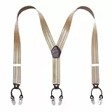 KANGDAI Hosenträger für Herren Breit Y Style 3.5 CM Mit Sehr 6 Starke Metall Clip Durable Elastic Verstellbare Hosenträger Geschenkbox für Herren und Damen