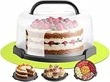 uandu Kuchen Transportbox Rund – Tortenbox mit Deckel & Tragegriff für Torten, Muffins & Cupcakes