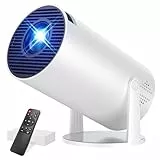 Mini Beamer Unterstützt 4K 1080P, Projektor Tragbarer mit WiFi 6 und Bluetooth 5.4 Beamer Klein 270° Drehen Auto Keystone Android 13.0 Kompatibel mit HDMI/TV Stick/Laptop/Memory Stick