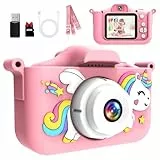 MYSTILUCK Kinderkamera, 1080P HD Digitalkamera für Kinder mit 2,0'-Bildschirm & 32GB-Karte, Fotoapparat-Spielzeug für Jungen & Mädchen, Kinder 3-12 Jahre Weihnachten & Geburtstag