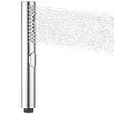 STARBATH Handbrause für Badezimmer,rund Duschkopf Wassersparend mit 3 Funktionen,Stabhandbrause Anti-Kalk Silikon-Düsen,ABS Matrial,Verchromt