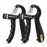 2er Set Handtrainer 10–100 kg Verstellbarer Widerstand – Griffkraft Trainer, Fingertrainer & Unterarmtrainer für Muskelaufbau, Krafttraining & Rehabilitation