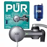 PUR PLUS Wasserhahnhalterung Wasserfiltersystem, Metallic Grey - Horizontale Wasserhahnhalterung für knackiges, erfrischendes Wasser, PFM350V