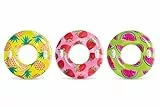 Intex Tropical Fruit Tubes, Erdbeer-, Ananas- und Wassermelonenmuster-Sortiment, unaufgeblasener Durchmesser: 107 cm (56261NP)