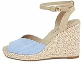 Tommy Hilfiger Damen Wedge Sandalen Chambray High mit Knöchelriemen, Blau (Blue Spell), 40
