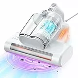 YUFAC Milbensauger für matratzen mit UV-Licht, 16Kpa Matratzenreiniger Bettstaubsauger mit HEPA-Filter Heißluftfunktion Staubmilben-Sensor Ultraschall, 600W Handstaubsauger für Matratze Sofa (Weiß)
