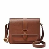 Fossil Kinley Damen große oder kleine Crossbody Geldbörse Handtasche für Frauen, Braun gestreift, Small