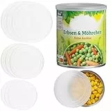 AIKANJA Home | Dosendeckel/Konservendeckel - 12 Stück, Deckel in 3 verschiedenen Grössen, Universaldeckel aus transparenten Kunststoff für Lebensmittel/Tierfutter 400g Dosen / 800g Dosen