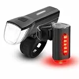 FISCHER Fahrrad-Beleuchtungsset 30/15 Lux, Akku-Leuchtenset TWIN, Front- und 360° Rückleuchte, mit Akku und USB-Ladefunktion, 2 Leuchtfunktionen, Spritzwasserschutz nach IP44, StVZO-zugelassen