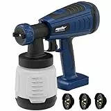 Mellif Akku Farbsprühsystem für Bosch professional 18V Akku, Farbsprühgerät Akku mit 800 ml Behälter, Bürstenloser Motor, 3 Düsen (1/1.5/2.5mm)Förderleistung 1000 ml/min für Wänden, Möbel (OHNE Akku)