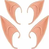 Keyoung 2 Paar Weiche Elfenohren Latex Elfenohren für Kinder und Erwachsene,Elfenohren für Elfen-Cosplay, Weihnachten, Halloween, Karneval, Partydekorationen Zubehör