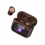 ZYHKON Bluetooth Kopfhörer, 2025 Mini Schlafkopfhörer Bluetooth 5.4 mit Touchscreen, In-Ear Schlafkopfhörer mit Geräuschunterdrückung, Schlafmodus, Braun