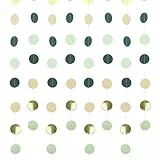 4 Stück Waldgrüne Papier Girlande,52 Ft Girlanden,papiergirlande,Deko Girlande Papier,GrüneGirlande Party,16m Hängende Grün Paper Circle Dots Garland für Geburtstagsparty,Jubiläumsfeier,Hochzeiten