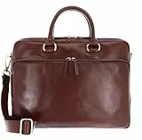 Leonhard Heyden Leder Businesstasche Laptoptasche mit Laptopfach Cambridge RV-Aktenmappe 2 Fächer 5261 Rotbraun dunkelbraun