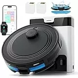 LEFANT M2Pro Staubsaugerroboter, 5500Pa Saugroboter mit Wischfunktion mit Auto Staubabsaugung, Staubsauger Roboter mit LiDAR-Navigation Mapping, Vermeidung von Hindernissen PSD, für Tierhaare, Schwarz