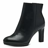 MARCO TOZZI Damen Stiefeletten mit Absatz Elegant mit Reißverschluss, Schwarz (Black), 40 EU