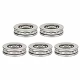 Oumefar 5pcs 51104 Axialkugellager Konvexe Gleitebene Axiallager 20x35x10mm Hochpräzise Einrollen Kugellager Konvexe Gleitebene Drucklager für Flugzeug Industrie