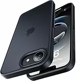 CASEKOO Matt Power für iPhone 16e Hülle [TOP Militärschutz] Stoßfeste Kratzfeste Schutzhülle (Anti-Fingerabdruck) Dünne Griffige Mattierte Handyhülle iPhone 16e Case Slim, Edel Schwarz