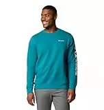 Columbia Herren Trek Crew Sweatshirt, River Blue/CSC Sleeve Logo, Large