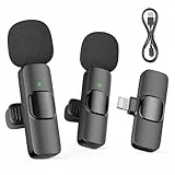 Oraolo Kabelloses Lavalier Mikrofon für iPhone iPad, Mini Mikrofon mit Rauschunterdrückung und Kristallklarem Klang für Videoaufnahmen, Vlogging, TikTok, YouTube