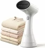 OLAYMEY steamer Dampfglätter 1000W, Steamer für Kleidung, 220ml Wassertank, Tragbarer Dampfbügeleisen, Handheld Dampfbürste, Leicht Dampfbügler für Zuhause, Büro, Reisen, Weiß