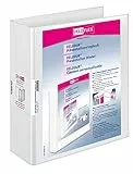 VELOFLEX 4139190 - Präsentations-Ringbuch Velodur, DIN A4, 4-Ring-Mechanik, 295 x 315 x 70, mit Außentaschen,weiß