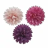 Dekora - Bommel Tortendeko Essbar | 12 Essbare Blumen für Torten aus Oblate - 4,5 cm, 126149, Mehrfarbig