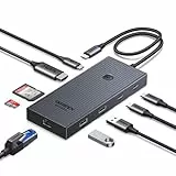 UGREEN Revodok Pro 9 in 1 USB C Hub, 10Gbps USB C Adapter mit 4K HDMI, Gigabit Ethernet, USB C und 2 USB A 10Gbps Datenports, SD/TF Kartenleser, PD 100W Kompatibel mit MacBook, Surface, iPad Pro usw.