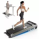 YPOO Walking Pad mit Steigung, 1-6km/h Laufband Zuhause Büro mit Neigung, 140kg Walking Pad Leise, Klein Laufband Schreibtisch, Mini Laufpad 2.5HP Treadmill Home, LED-Anzeige/Fernbedienung/APP