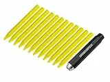 Sägenspezi Kreide gelb 12 Stück inklusive Kreide-Halter für 11 mm bis Ø 12 mm (auch in verschiedenen Farben auswählbar) Signierkreide 11 x 110 mm Forstkreide wasserfest