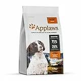 Applaws natürliche komplette trockene Hundefutter für Erwachsene kleine/mittlere Rasse Hunde, Huhn, 7,5 kg (Packung mit 1)