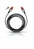 Oehlbach Red Opto Star 100 - Hochwertiges & flexibles optisches Toslink Digitalkabel mit 3,5mm LWL-Klinken Adapter - 1m - schwarz