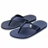 Harssidanzar Herren Zehentrenner,Klassischer String Leichte schnell trocknende wasserdichte Sommer Strand Sandalen KM230EU,Marine, Größe 40