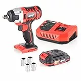 Formula 1 Schlagschrauber 1/2 Zoll Set 20V 1x 2.0Ah Akku und Ladegerät, 220Nm, 4 Stecknüsse 17/19/21/22 mm, im Aufbewahrungskoffer