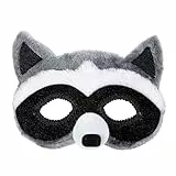 W WIDMANN MILANO Party Fashion - Augenmaske, Maske für Erwachsene, aus Plüsch, Tiermaske, Party Animal