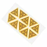 TOKIDNY Warnaufkleber Biosicherheit Labor 15mm 10 Stück Selbstklebend Langlebig Biologisches Risiko Warnzeichen für Laborsicherheit