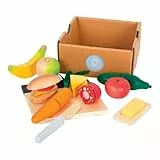 small foot Schneide-Set Mittagessen 'fresh' aus Holz, Lebensmittel für Kinderküche, Rollenspielzeug ab 2 Jahren, 12331