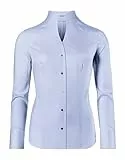 Vincenzo Boretti Bluse, modern-fit/leicht tailliert, Kelchkragen, Soft Twill - bügelleicht eisblau 42