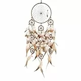 Nice Dream Makramee Traumfänger Boho Dreamcatcher Handgefertigt, Gewebte Feder Wandbehang Handgemachte Traumfänger Federn Dreamcatcher Makramee Wandbehang Boho Wand Dekoration Craft Geschenk