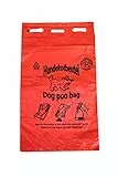 Hundekotbeutel ROT - ÖKO - rot bedruckt schwarz - abreissbar - 20 x 32 cm - verschiedene Mengen (1000)