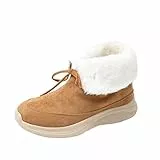 2026 Winter Casual Fashion Boots Verdickte, warme Schnürstiefel mit Zwei-Wege-Schneestiefeln für Outdoor-Aktivitäten (Brown, 42)