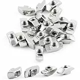 150 Stück Nutensteine M5, T-Slot Nutmuttern Kohlenstoffstahl Nutsteine Hammerkopfmutter T Nuts Muttern Hammermutter M5 Nut 6 für Aluminiumprofil Extrusionsschlitz