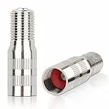 Yeepeo 2 Stück Ventilverlängerung Autoventil, 27mm Ventilverlängerungen Adapter Kupfer Autoventil Verlängerung Gerade, Autoventil Ventil Verlängerung Adapte für Scooter, Auto, PKW