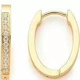 JEWELS BY LEONARDO Kreolen Beauty's Ronia 1 Paar • Klapp-Creolen aus goldfarbenem Edelstahl • eingefasste Zirkonia-Steine • kombinierbar mit Beauty's Anhängern • Schmuck Geschenk für Frauen • 023245