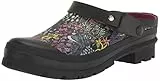 Joules Damen Gummistiefel Clog Holzschuh, Schwarz Ditsy, 38 EU Weit