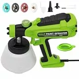 Farbsprühsysteme 700W HVLP, Lackierpistole mit 4 Düsen & 3 Sprühmuster, Elektrische Sprühpistole Blas- & Reinigungsfunktion, 1200ml, für Möbel, Wand, Türen, Zaun, DIY
