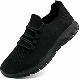 KTVHYW Herren Schuhe Schwarze Turnschuhe Sportschuhe Slip on Sneaker Laufschuhe Walkingschuhe StraßEnlaufschuhe Gym Sommerschuhe Atmungsaktive Männer 46